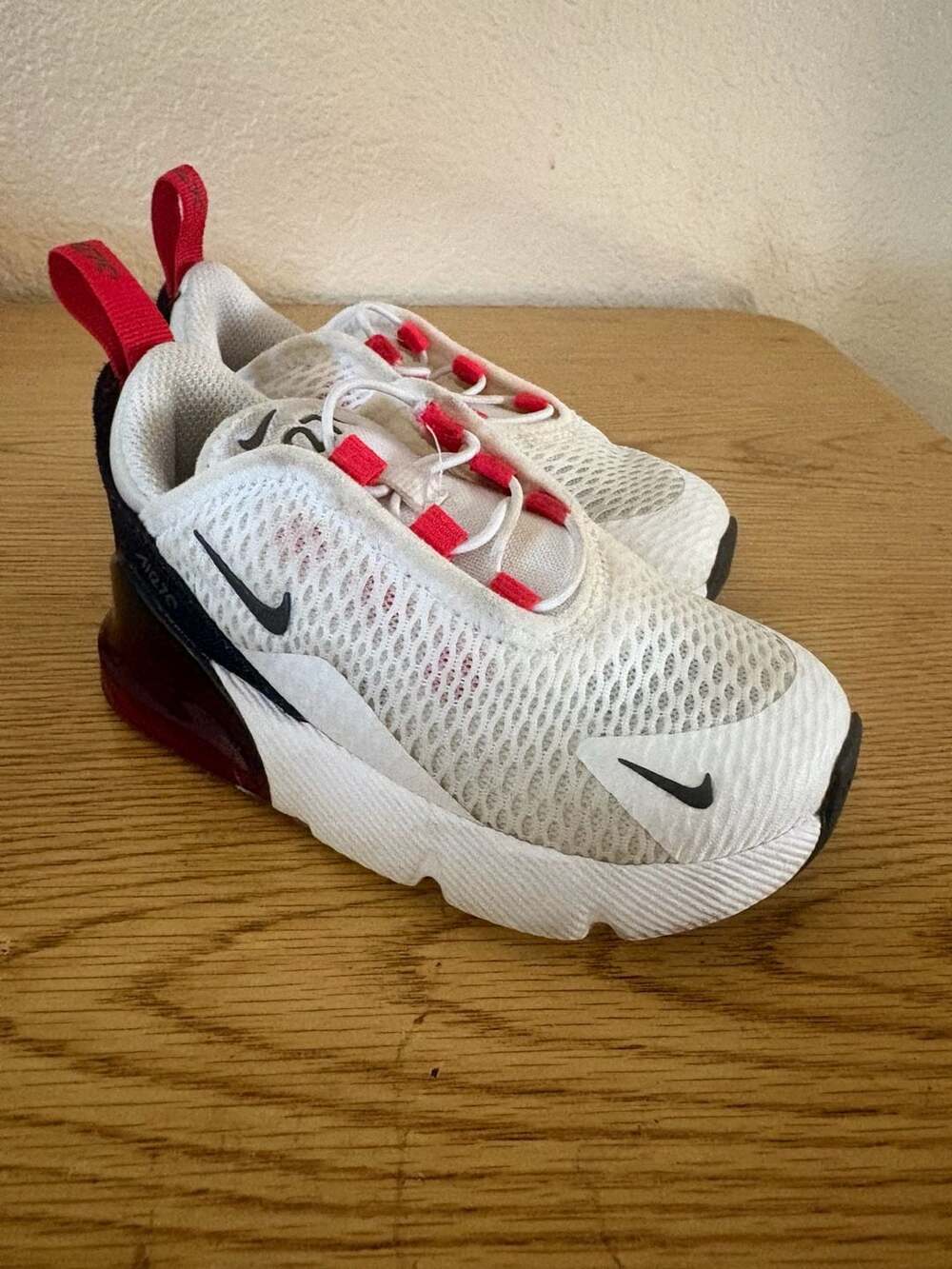 Nike Air Max 270 White Red Picante Red DD1646-111 US 8C